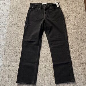 Black Straight-Leg Abercrombie Jeans
